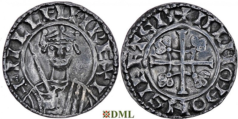 Денарий, Англия, William I (1066-1087), м.д. Shaftesbury, монетарий Alfnoth, North 846
