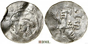 Денарий, Германия, Саксония, Adalbert (1043-1072), м.д. Bremen, Dbg. 1777