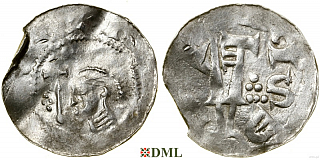 Денарий, Германия, Саксония, Adalbert (1043-1072), м.д. Bremen, Dbg. 1777