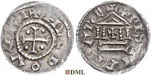 Обол, Каролинги, Louis le Pieux (814-840), Unknown mints, Depeyrot 1180