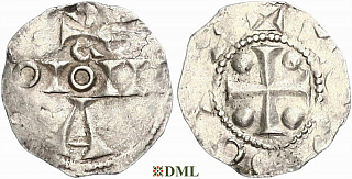 Денарий, Германия, Нижняя Лотарингия, Otto II (973-983) ,Otto III (983-1002), м.д. Nijmegen-Tiel, Ilisch 2000, 8.7