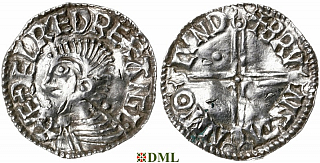 Денарий, Англия, Æthelred II (978-1016), м.д. London, монетарий Brunstan, North 774