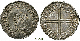 Денарий, Англия, Æthelred II (978-1016), м.д. Winchester, монетарий Ælfweald, North 774