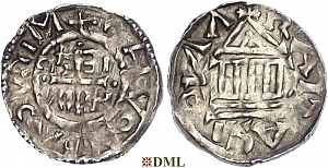 Денарий, Германия, Бавария, Heinrich III (1027-1039) и Konrad II (1024-1039), м.д. Regensburg, Hahn 1976, 35
