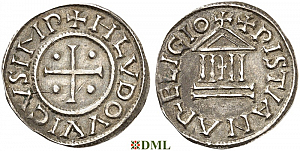 Денье, Каролинги, Louis le Pieux (814-840), Unknown mints, Depeyrot 1179