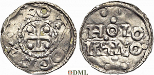 Денарий, Германия, Нижняя Лотарингия, Otto I (936-962), м.д. Huy, Ilisch 2014, 33.2