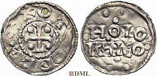 Денарий, Германия, Нижняя Лотарингия, Otto I (936-962), м.д. Huy, Ilisch 2014, 33.2