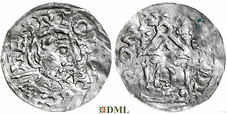Денарий, Германия, Бавария, Heinrich VII (1042-1047), м.д. Regensburg, Hahn 1976, 47