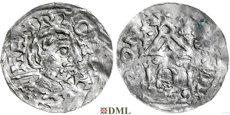 Денарий, Германия, Бавария, Heinrich VII (1042-1047), м.д. Regensburg, Hahn 1976, 47