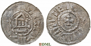 Денарий, Германия, Саксония, Anonymous bishop, м.д. Magdeburg, Dbg. 1330