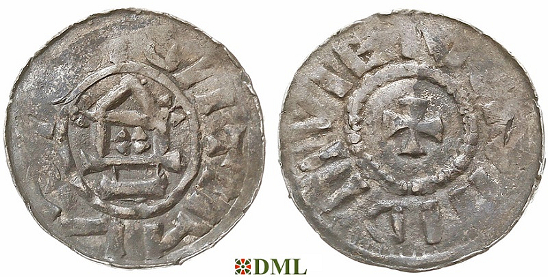 Денарий, Германия, Саксония, Anonymous bishop, м.д. Magdeburg, Dbg. 1330
