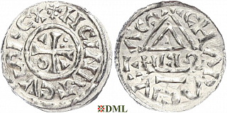 Денарий, Германия, Бавария, Heinrich II (1002-1024), м.д. Cham, монетарий HEIƧ, Hahn 1976, 80b1