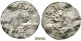 Денарий, Германия, Саксония, Bernard II (1011-1059), м.д. Luneburg, Dbg. 590