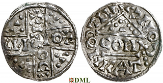 Денарий, Германия, Бавария, Heinrich V (1004-1026), м.д. Regensburg, монетарий CONR, Hahn 1976, 31c2