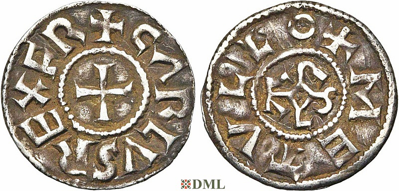 Денарий, Каролинги, Charles le Chauve (840-877), м.д. Melle