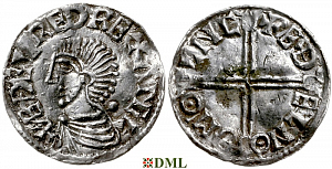 Денарий, Англия, Æthelred II (978-1016), м.д. Lincoln, монетарий Æthelnoth, North 774