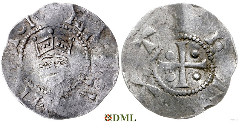 Денарий, Германия, Нижняя Лотарингия, Heinrich II (1002-1024), м.д. Tiel, Ilisch 2000, 3.3