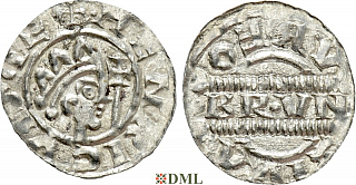Денарий, Германия, Нижняя Лотарингия, Bruno III (1050-1057), м.д. Leeuwarden, Ilisch 2000, 21.14