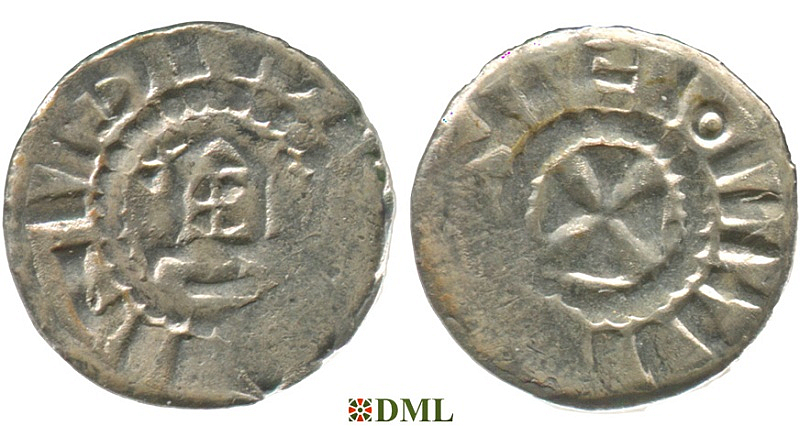 Денарий, Германия, Саксония, Anonymous bishop, м.д. Magdeburg, Dbg. 1330