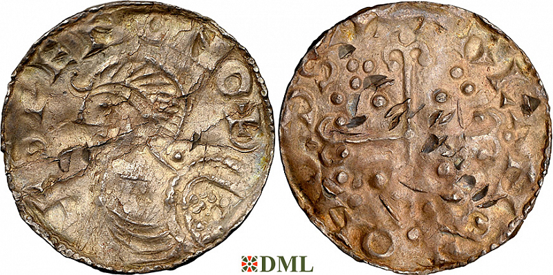 Денарий, Дания, Sven Estridsen (1047-1075), м.д. Odense, Hbg. 63