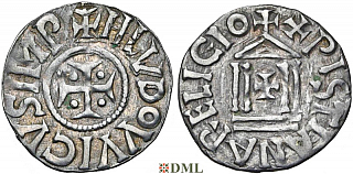 Денье, Каролинги, Louis le Pieux (814-840), м.д. Milan, Depeyrot 662K