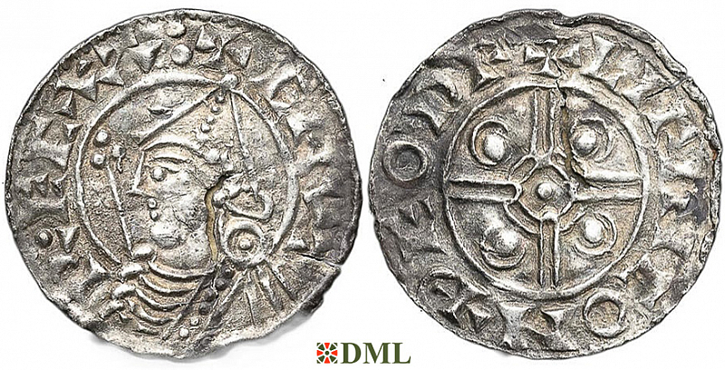 Денарий, Англия, Cnut (1016-1035), м.д. Thetford, монетарий Lifinc, North 787