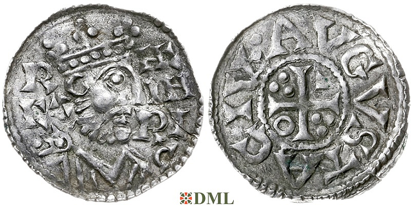 Денарий, Германия, Швабия, Heinrich II (1002-1024), м.д. Augsburg, Hahn 1976, 145.19