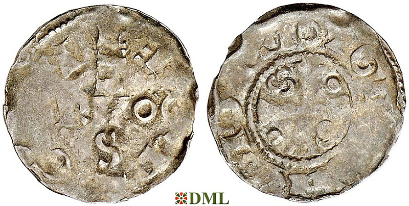 Денарий, Германия, Нижняя Лотарингия, Anonymous bishop, м.д. Brussel, Ilisch 2014, 22.15