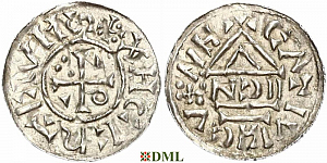 Денарий, Германия, Бавария, Heinrich II (1002-1024), м.д. Nabburg, монетарий IICN, Hahn 1976, 74a2