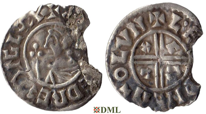 Денарий, Англия, Æthelred II (978-1016), м.д. London, монетарий Leofwine, North 770