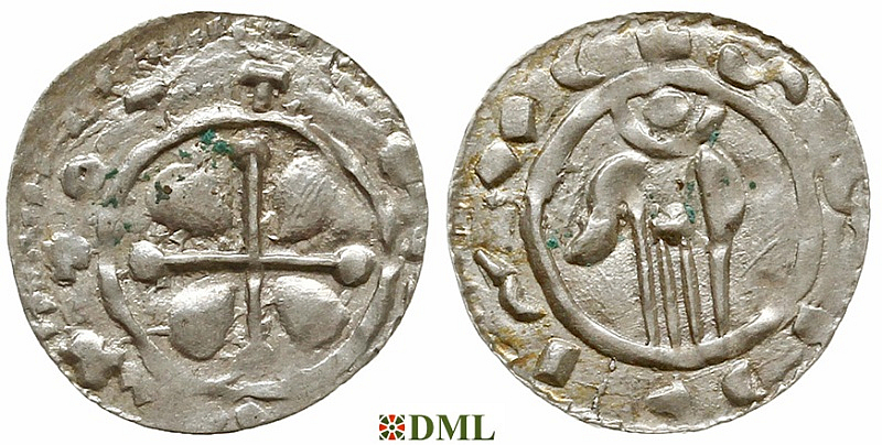 Денарий, Чехия, Моравия, Otto I the Beautiful in Olomouc (1061-1087), м.д. ?