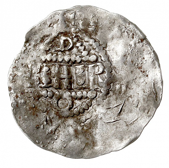 Денарий, Германия, Франкония, Heinrich III (1039-1056), Bardo (1031-1051), м.д. Mainz, Dbg. 805