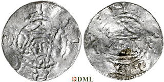 Денарий, Германия, Саксония, Heinrich III (1039-1056), м.д. Stade, Dbg. 720