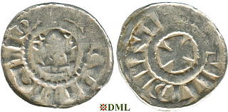 Денарий, Германия, Саксония, Anonymous bishop, м.д. Magdeburg, Dbg. 1330