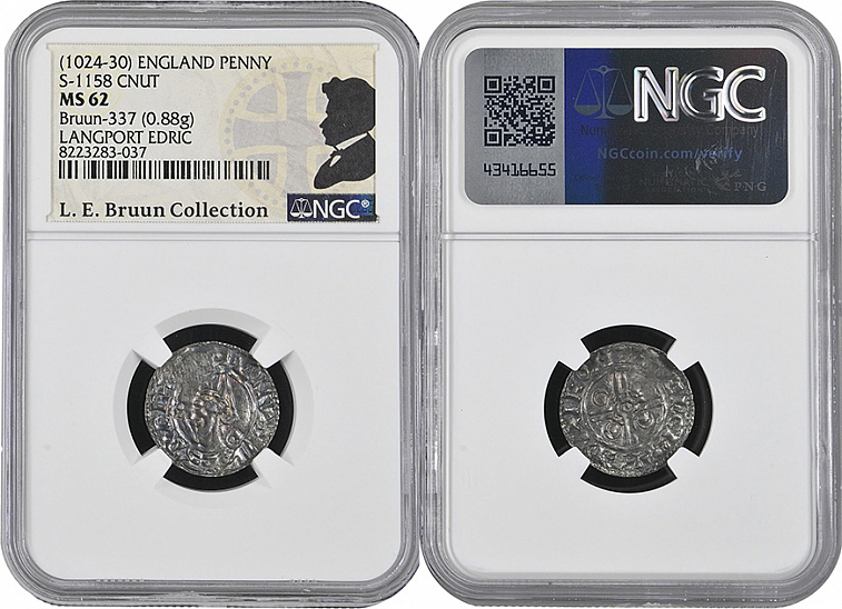 Денарий, Англия, Cnut  (1016-1035), м.д. Langport, монетарий Edric, North 787