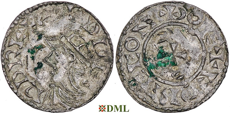 Денарий Англия, Edward III (1042-1066), м.д. Thetford, монетарий Eadric, North 816