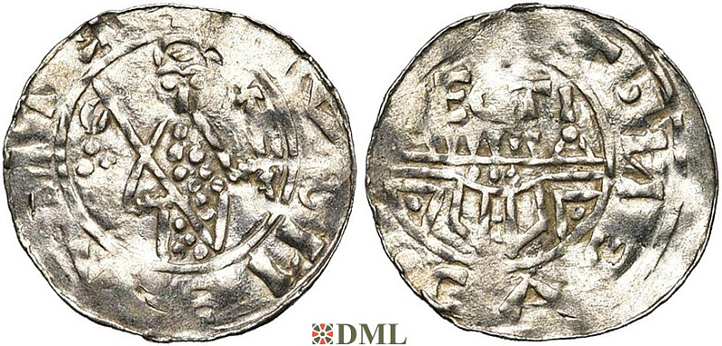 Денарий, Германия, Нижняя Лотарингия, Gf. Floris I (1049-1061), м.д. Leiden, Ilisch 2000 12.5