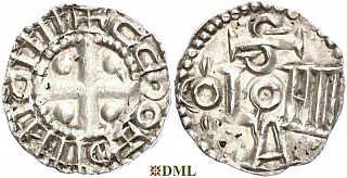 Денарий, Германия, Саксония, Anonymous bishop, м.д. Soest, Dbg. 