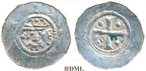 Денарий, Германия, Нижняя Лотарингия, Hermann (1059-1074), м.д. Jever, Dbg 597
