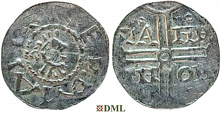 Денарий, Германия, Нижняя Лотарингия, Hermann (1020-1051), м.д. Emden, Dbg. 772/773