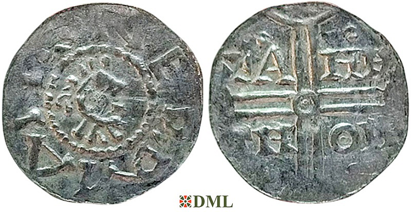 Денарий, Германия, Нижняя Лотарингия, Hermann (1020-1051), м.д. Emden, Dbg. 772/773