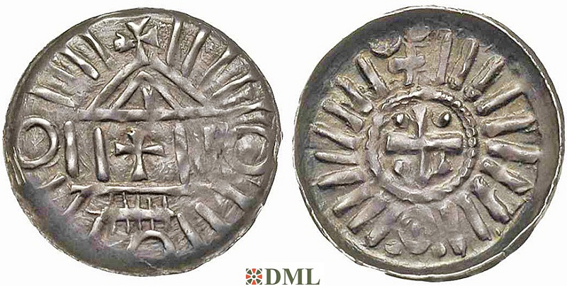 Денарий, Германия, Саксония, Anonymous bishop, Sachesnpfennig, Kilger 2000, KN 1