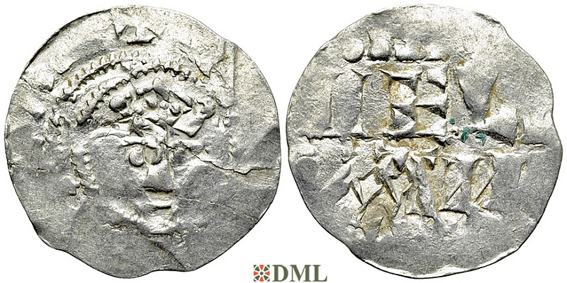 Денарий, Германия, Нижняя Лотарингия, Konrad II (1024-1039), м.д. Tiel, Ilisch 2000, 3.11