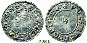 Денарий, Англия, Æthelred II (978-1016), м..д. Worcester, монетарий Wulfric, North 773