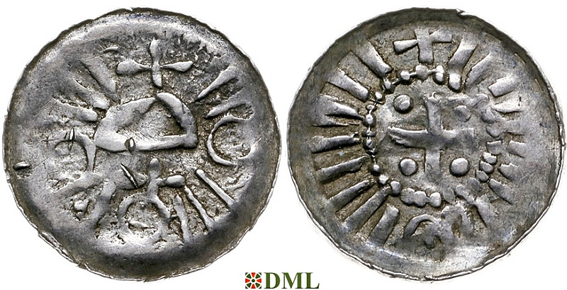 Обол, Германия, Саксония, Anonymous bishop, Sachesnpfennig, Kilger 2000, KN 2.1