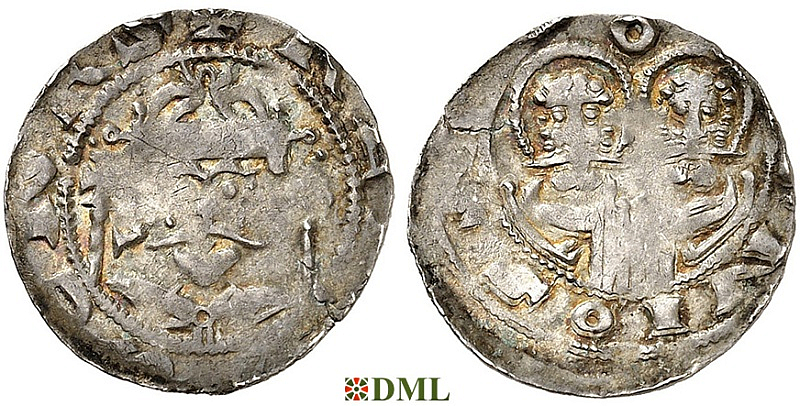 Денарий, Германия, Саксония, Heinrich IV (1084-1106), м.д. Goslar, Dbg. 680