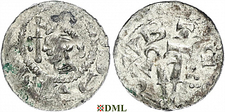 Денарий, Германия, Саксония, Adalbert (1043-1072), м.д. Bremen, Dbg. 1777