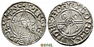 Денарий, Англия, Cnut (1016-1035), м.д. London, монетарий Ælfric, North 787