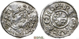 Денарий, Германия, Бавария, Heinrich II (1002-1024), м.д. Regensburg, монетарий ECCNO, Hahn 1976, 29b2.3