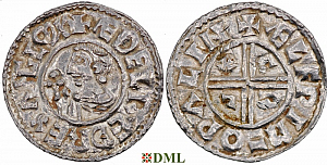 Денарий, Англия, Æthelred II (978-1016), м.д. Wallingford, монетарий Ælfwig, North 770